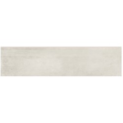 Cersanit Grava  white płytka gresowa stopnica 29,8x119,8 cm