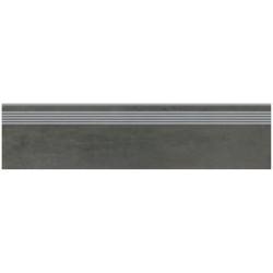 Cersanit Grava graphite płytka gresowa stopnica 29,8x119,8 cm