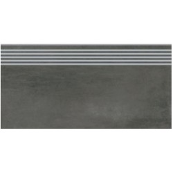 Cersanit Grava graphite płytka gresowa stopnica 29,8x59,8 cm