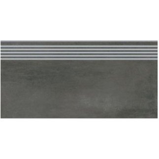 Cersanit Grava graphite płytka gresowa stopnica 29,8x59,8 cm
