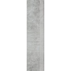 Paradyż Scratch Grys mat stopnica nacinana prosta 29,8x119,8