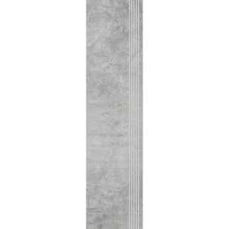 Paradyż Scratch Grys mat stopnica nacinana prosta 29,8x119,8