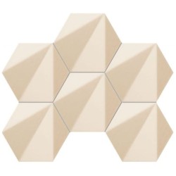 Tubądzin Chenille beige hex mozaika mat 28,9x22,1 cm