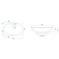 Rea Rosa-2 umywalka nablatowa 58,5x38,5