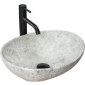 Rea Sofia umywalka nablatowa 41x34,5, light stone matt