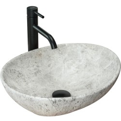 Rea Sofia umywalka nablatowa 41x34,5, light stone matt