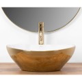 Rea Sofia umywalka nablatowa 41,5x33,5, gold/white