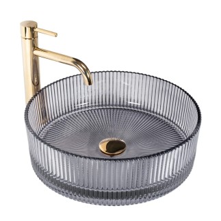 Rea Ingrid Grey umywalka nablatowa 39,5x39,5