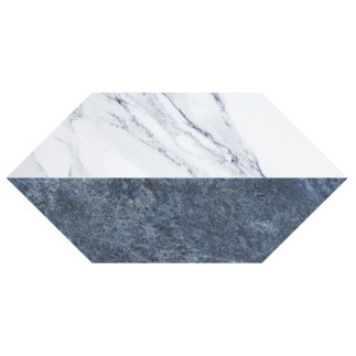 Domino Ferro blue dekor heksagon 22,5x14,8 cm