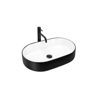 Rea Nadia 60 black matt/white umywalka nablatowa