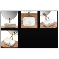 Rea Belinda Mini Aiax Shiny umywalka nablatowa 36x25cm - aranżacja