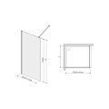Sanplast Walk-in P/TX5B 70 szkło ze wzorem profil srebrny