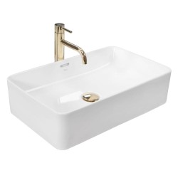 Rea Berta 55 umywalka nablatowa biała 560x355x145 mm