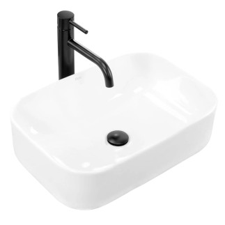 Rea Demi umywalka nablatowa prostokatna biała