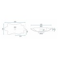 Rea Infinity umywalka nablatowa nieregularna biało- złota 62x33x11,5cm - dane techniczne