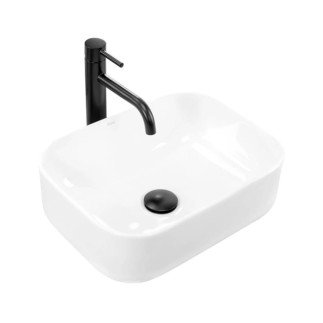 Rea Demi Mini umywalka nablatowa biała 405x310x140 mm